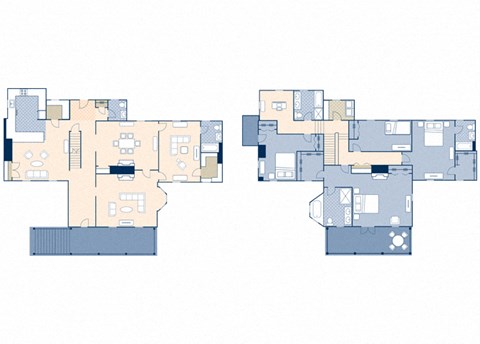 Floor plan for 4 beds, 4.5 baths, 2300 sqft